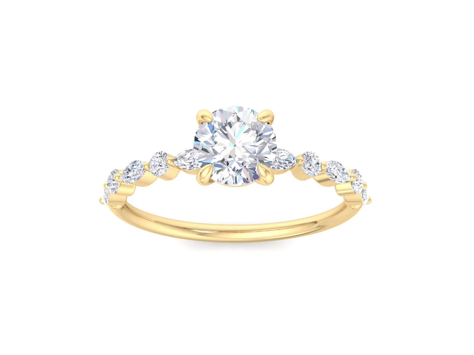 1.00 Carat E/VVS2 Round Brilliant Cut Lab Grown Diamond Solitaire Engagement Ring