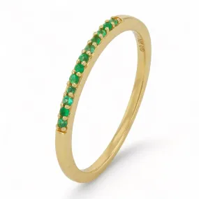 14 Yellow Gold Emerald Ring