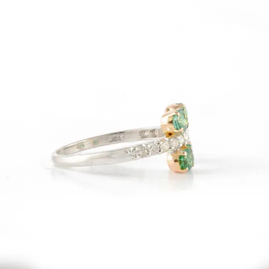 14K Gold Emerald Statement Ring