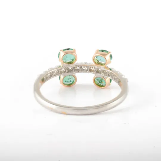 14K Gold Emerald Statement Ring