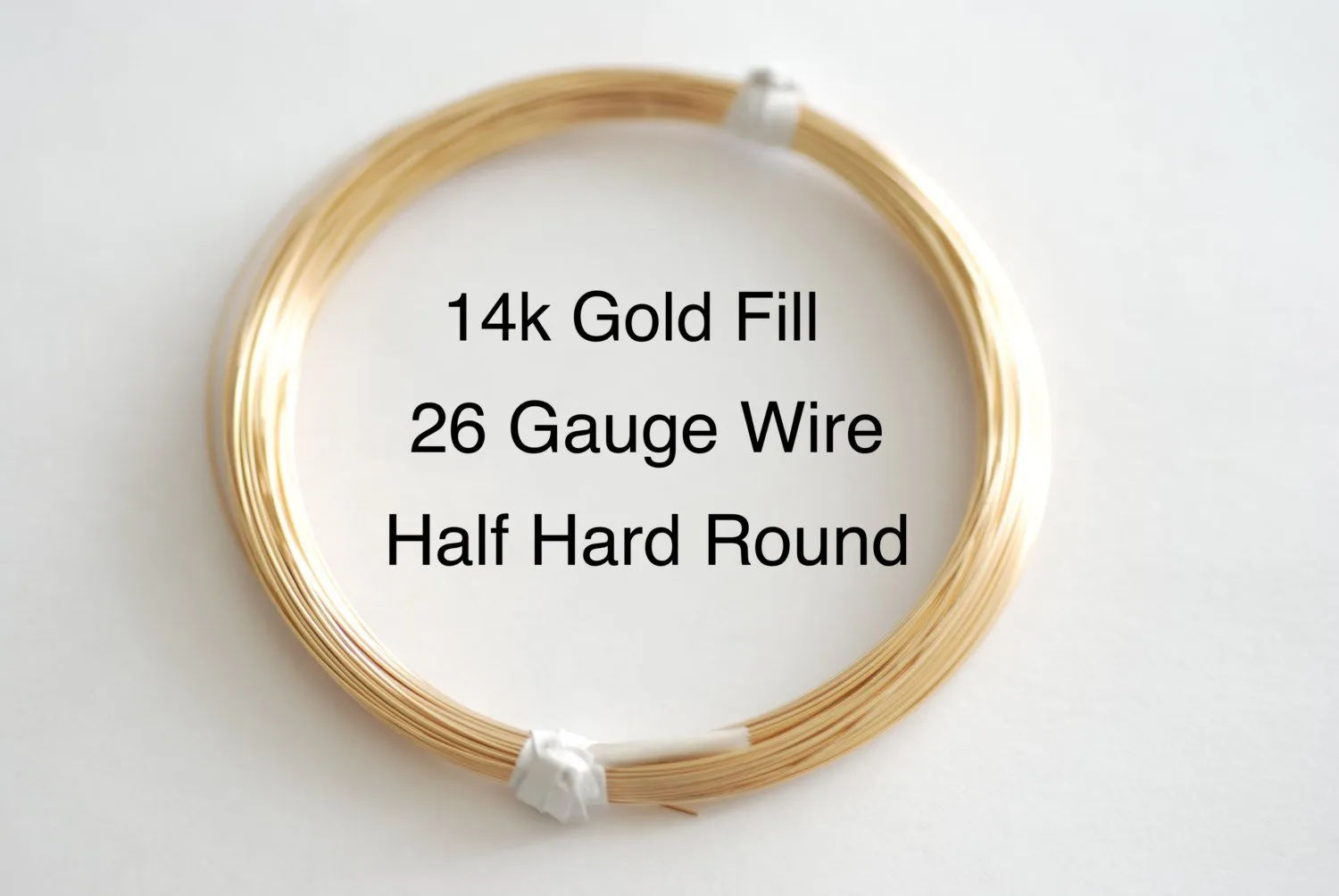 14k Gold Filled Wire, 26 Gauge 0.4mm, Gold Wire, Half Hard Jewelry Wire