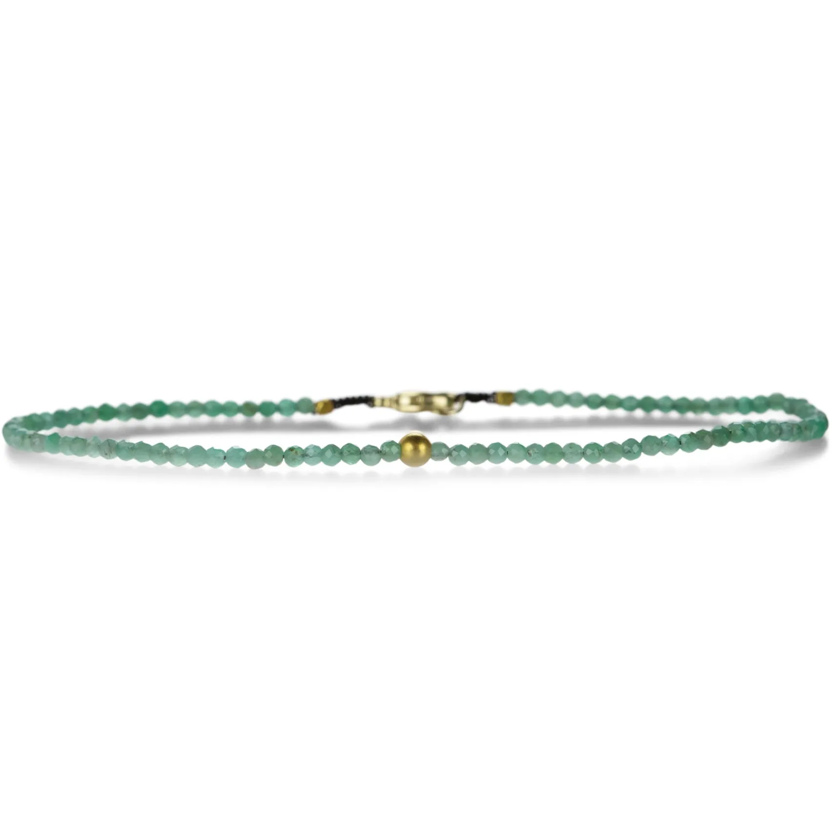 18k and Emerald Beaded Bracelet