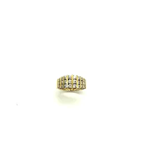 18k Gold 1 Ctw Diamond 10 Row Ring