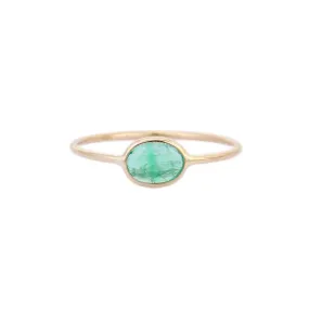 18K Gold Emerald Stacking Ring