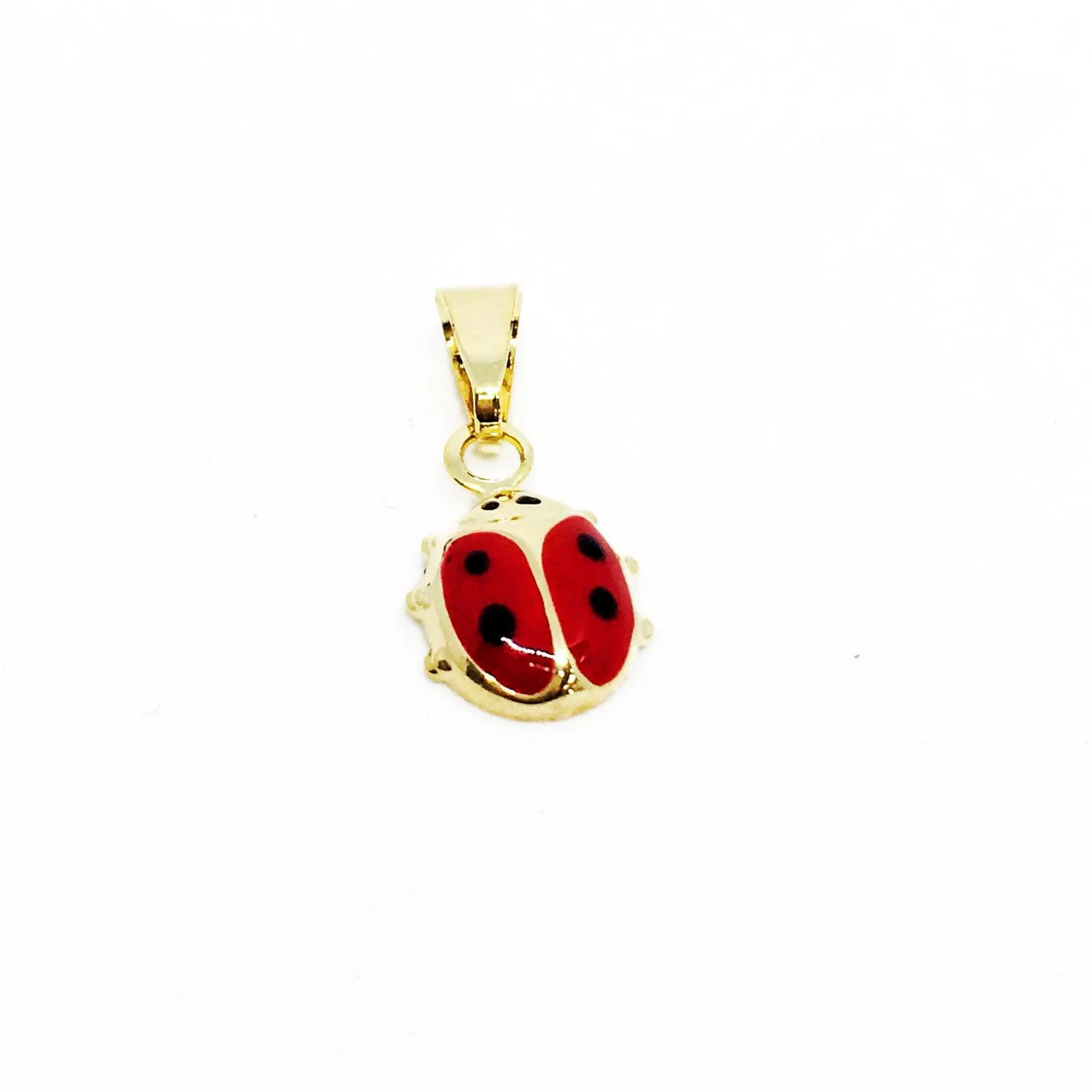 18k Gold Filled Ladybug Enamel Earrings Pendant