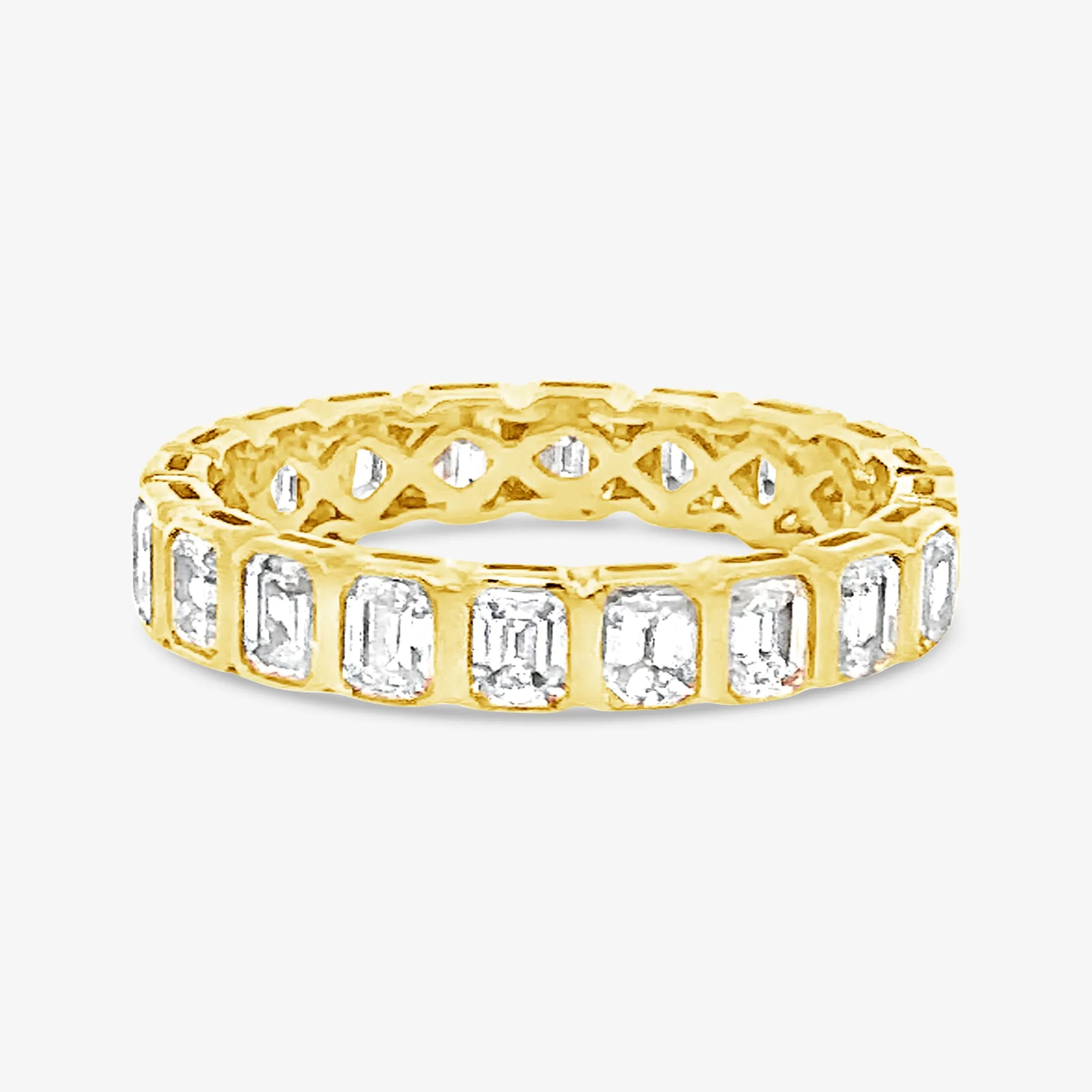 20 Bezel Set Emerald Cut 2.70CT Eternity Ring