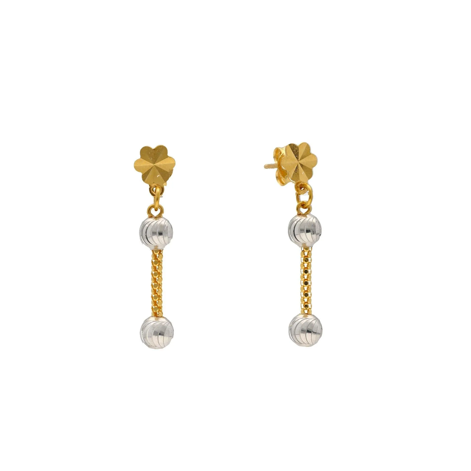 22K Yellow & White Gold Perla Jewelry Set