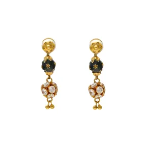 22K Yellow Gold Earrings (8.4gm)