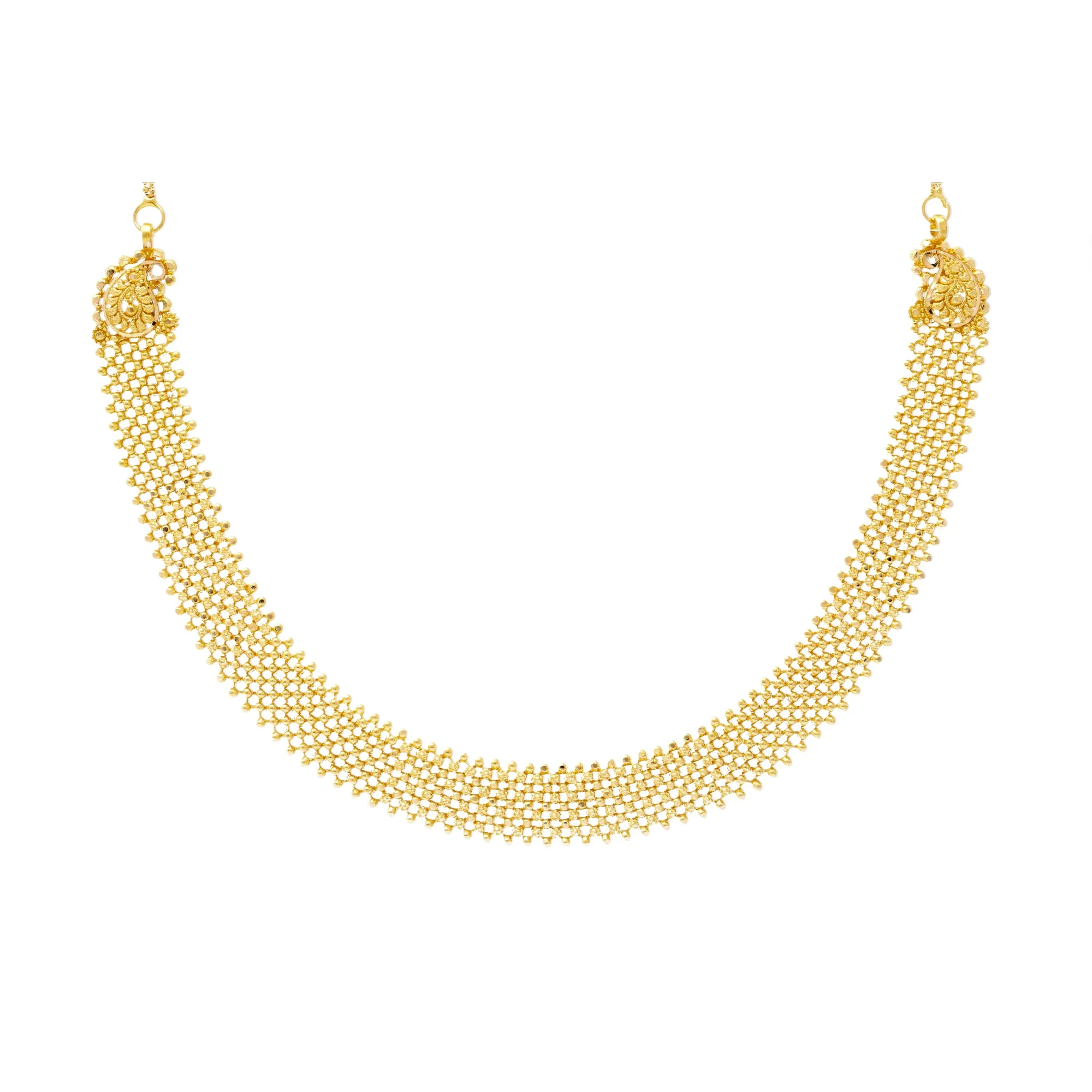 22K Yellow Gold Hemani Collar Jewelry Set (54.1 grams)