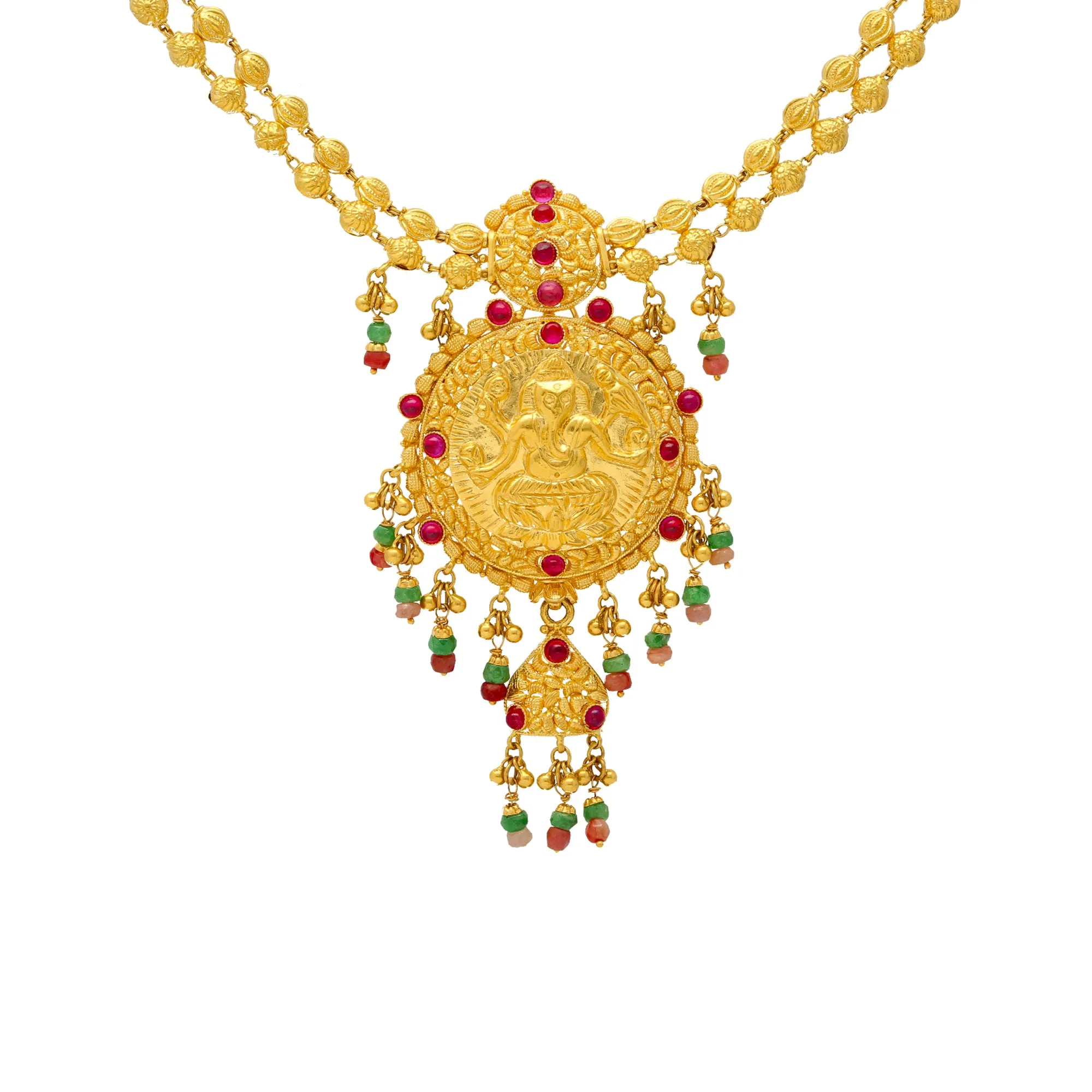 22K-Yellow-Gold&Gemstone-Anvita-Jewelry-Set