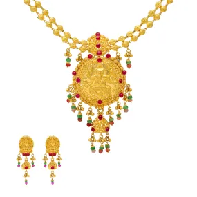 22K-Yellow-Gold&Gemstone-Anvita-Jewelry-Set