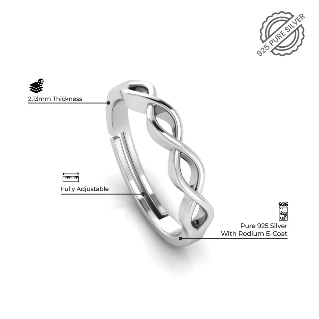 925 Pure Starling Silver Twisted Ladies Special Ring