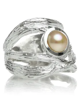 Amazon Twisted Ring with Stone (Pink Pearl)