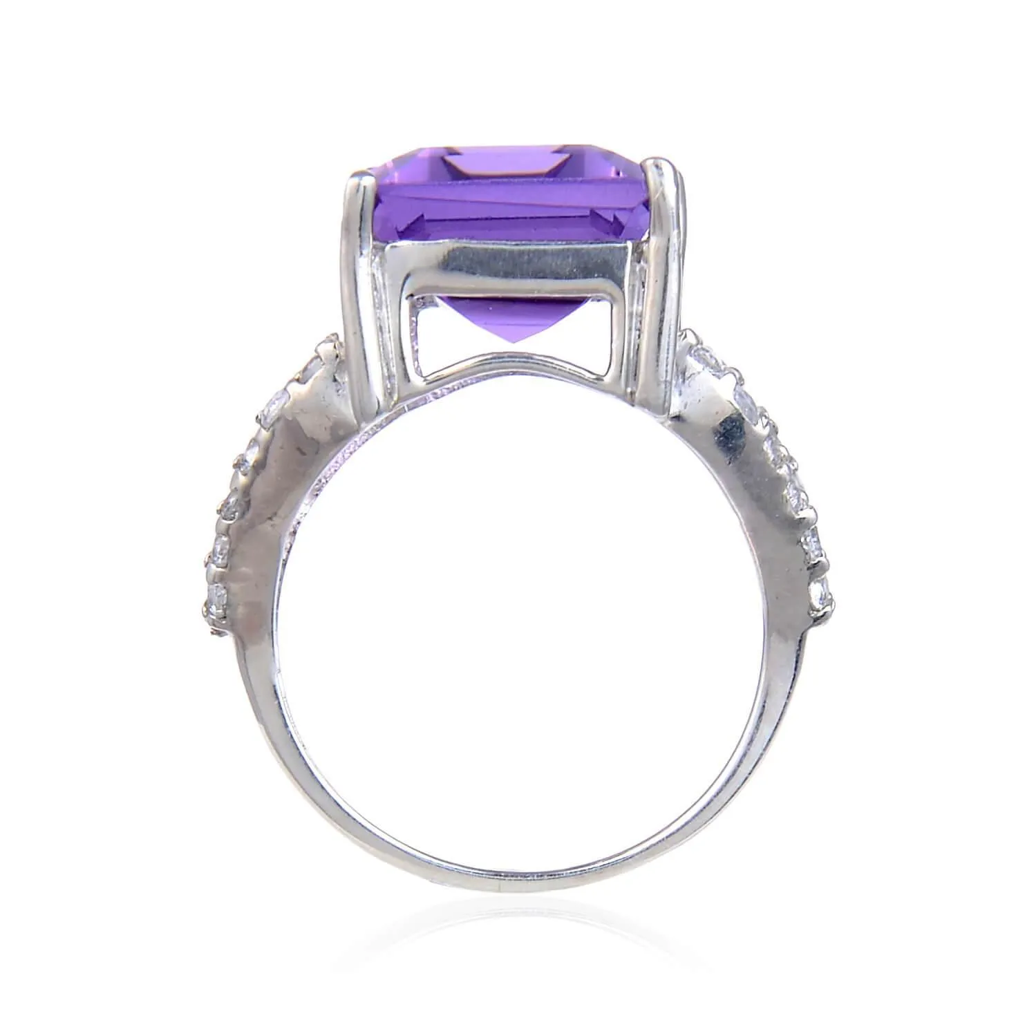 Amethyst Emerald Cut Statement Ring