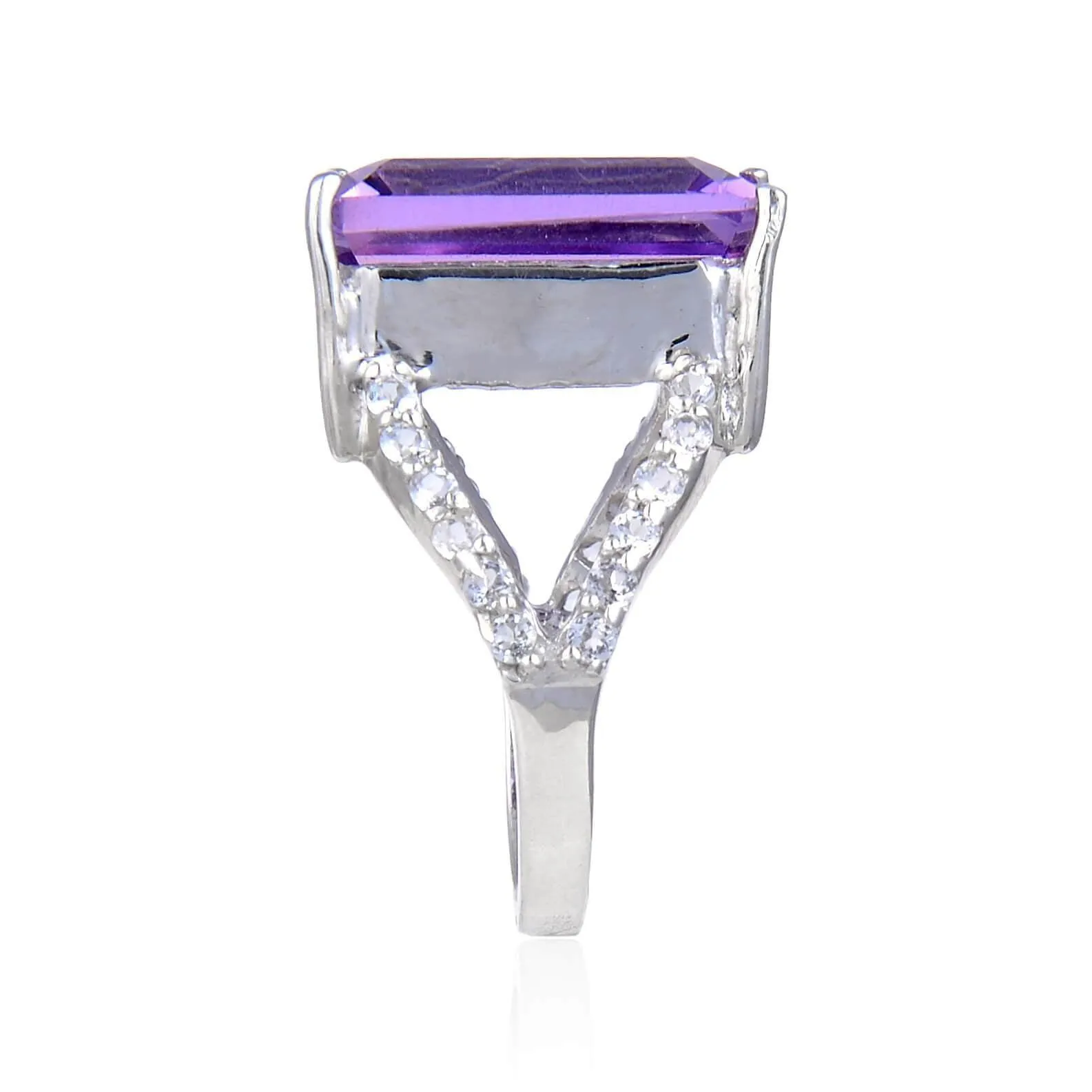 Amethyst Emerald Cut Statement Ring