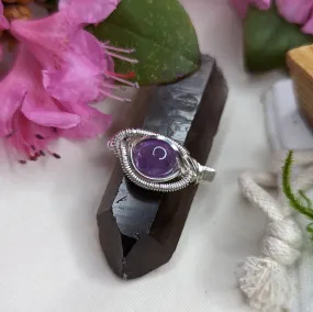 Amethyst Wire Wrapped Ring ~ Size 8.5