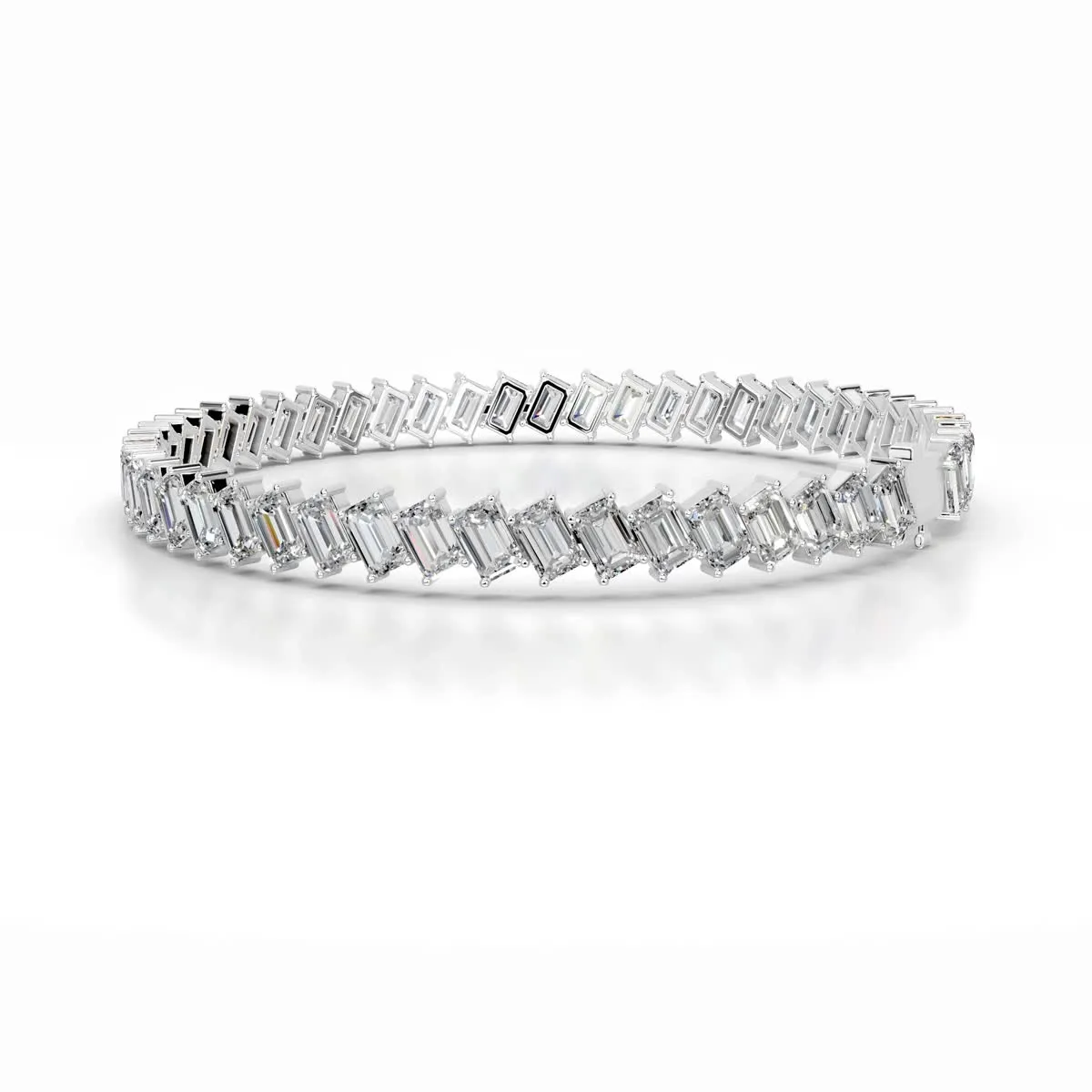 Amy Diamond Tennis Bracelet   (15 Carat) -14K White Gold