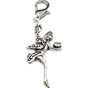 AVBeads Clip-On Charms Fairy Gift Charm Silver Metal Pagan Charm Clip