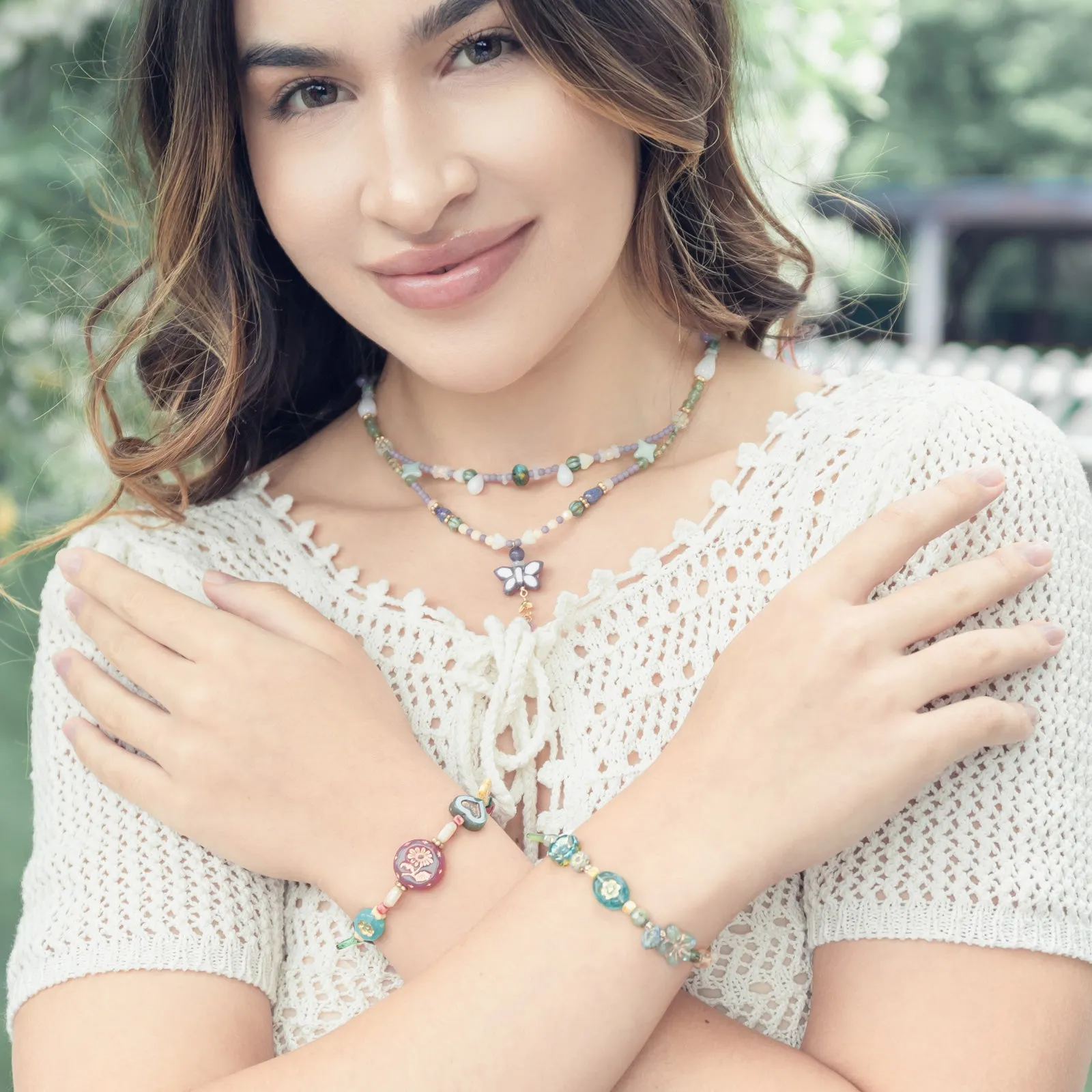 Beaded Flower Bracelet