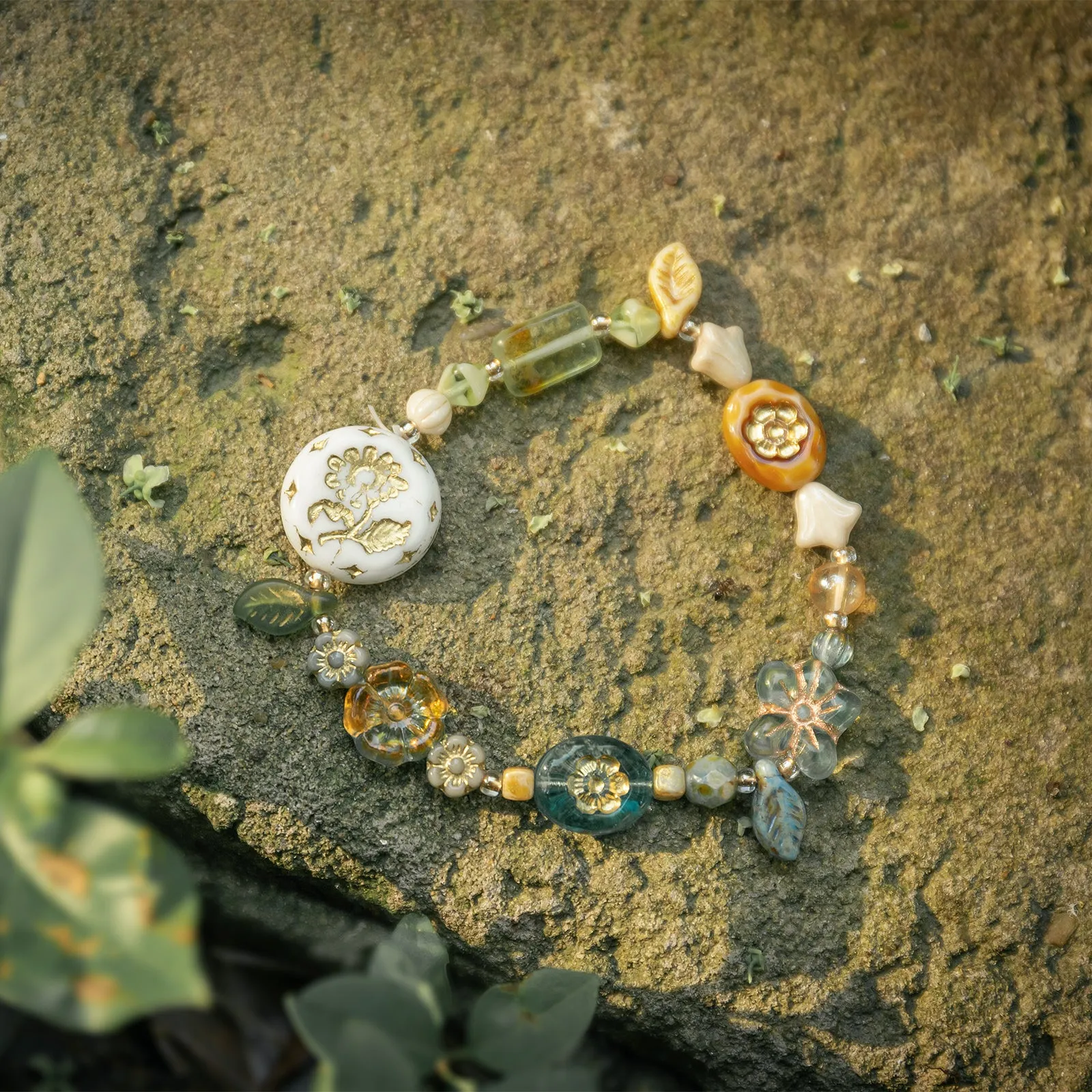 Beaded Flower Bracelet