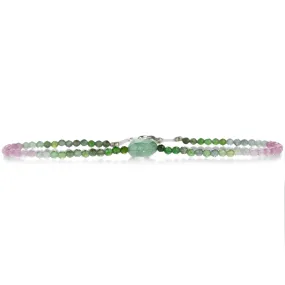 Beaded Watermelon Tourmaline Bracelet