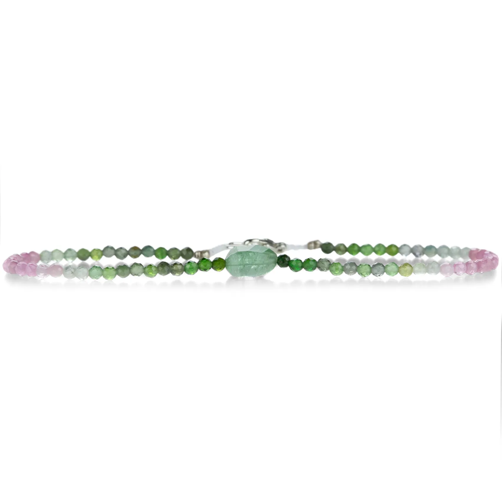 Beaded Watermelon Tourmaline Bracelet