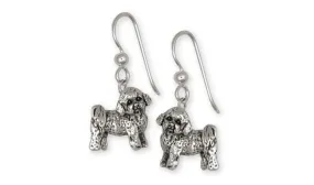 Bichon Frise Earrings Jewelry Sterling Silver Handmade Dog Earrings BF9-E