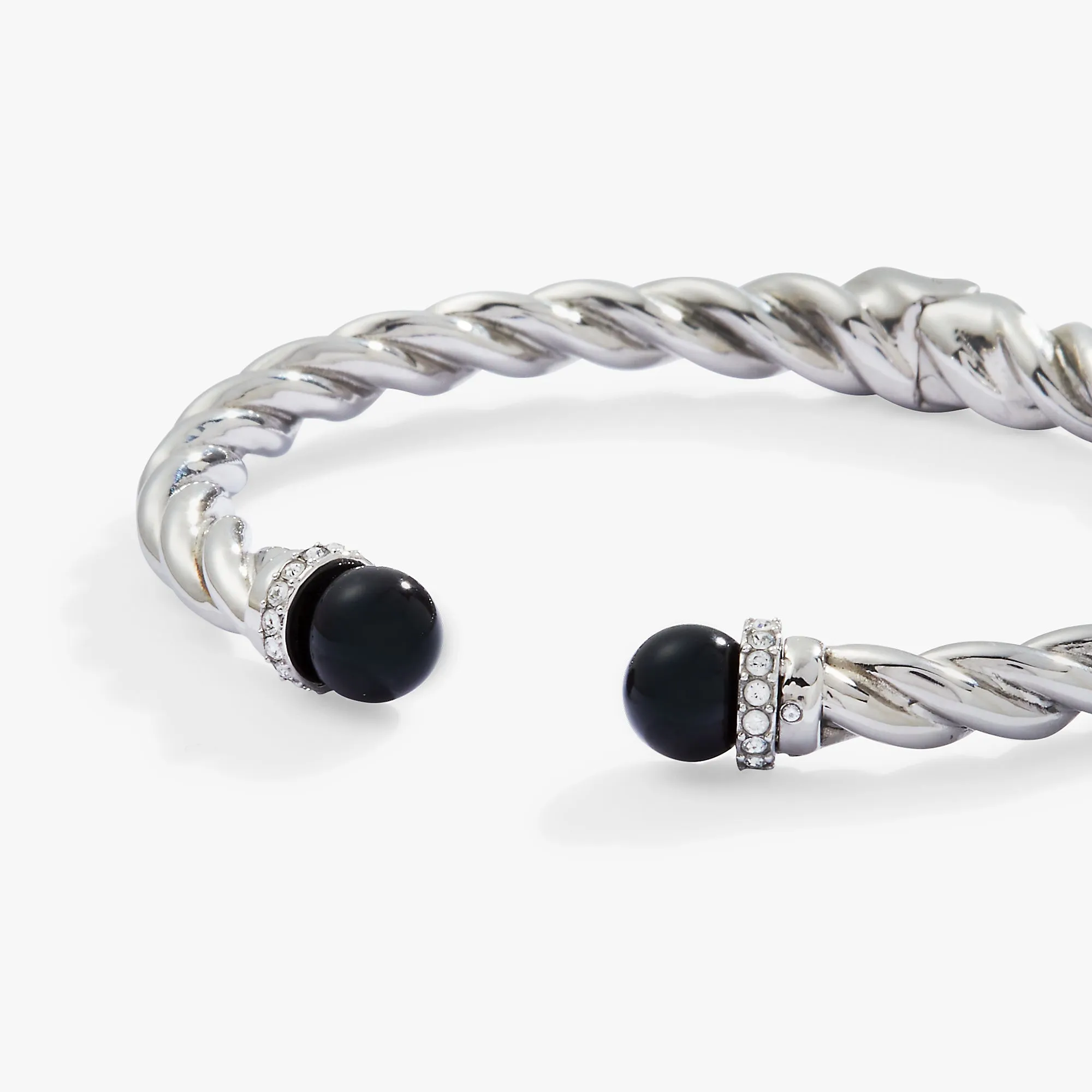 Black Onyx Hinge Bangle