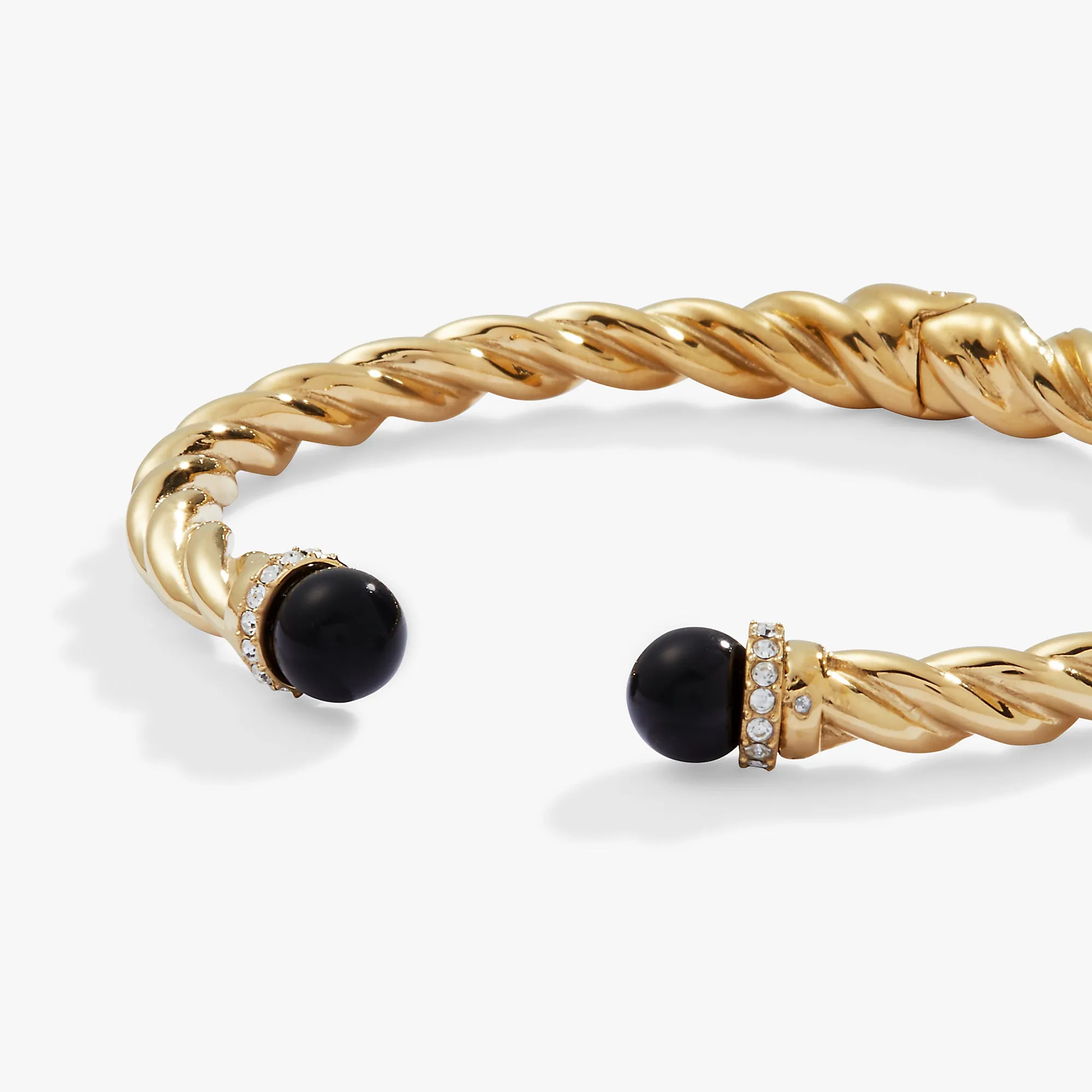 Black Onyx Hinge Bangle