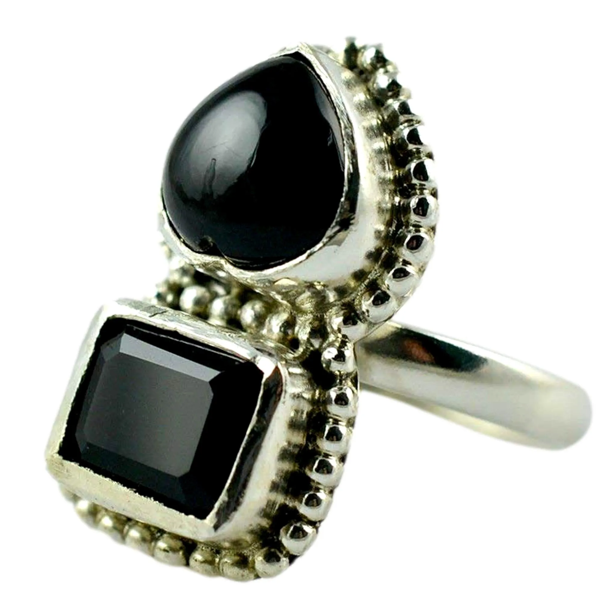 Black Onyx Silver Ring 925 Solid Sterling Silver Handmade Jewelry