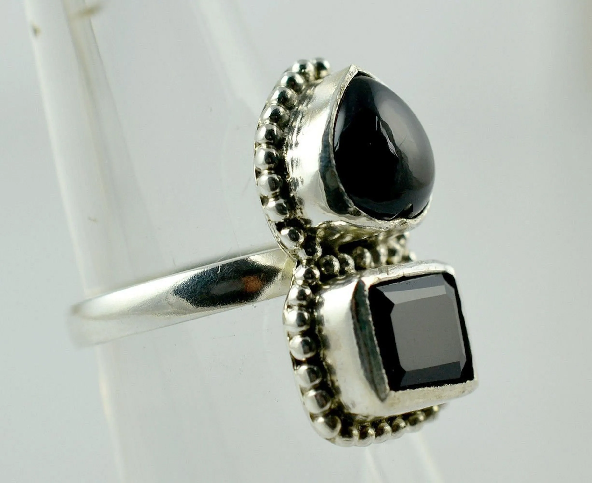 Black Onyx Silver Ring 925 Solid Sterling Silver Handmade Jewelry