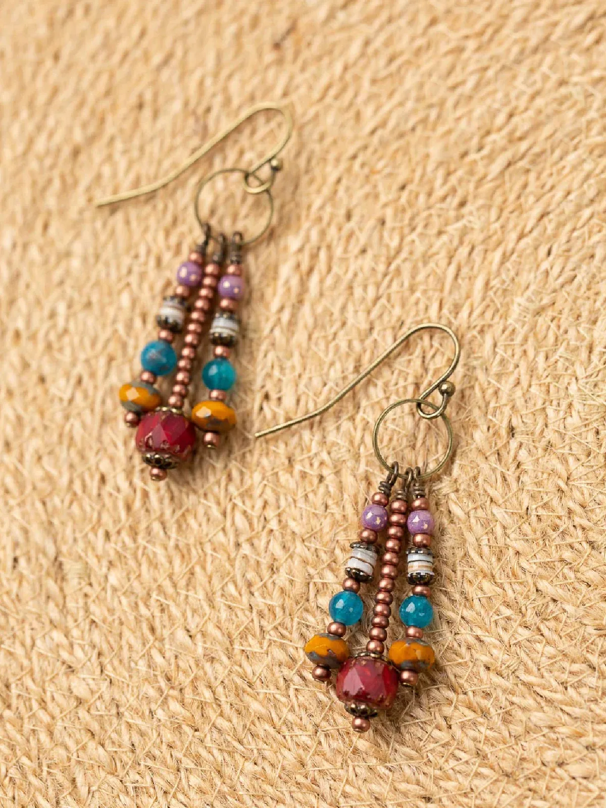 Bohemia Stacked Bead Fringe Dangles by Anne Vaughan