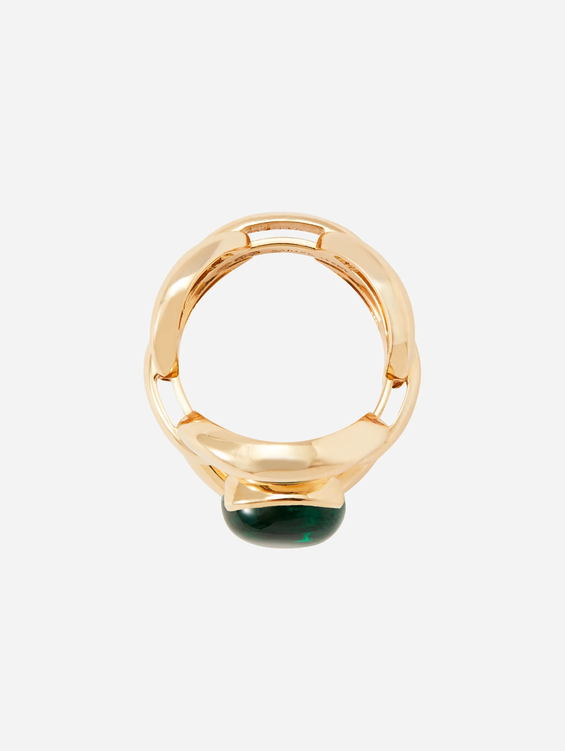 Catena Cabochon Emerald Ring