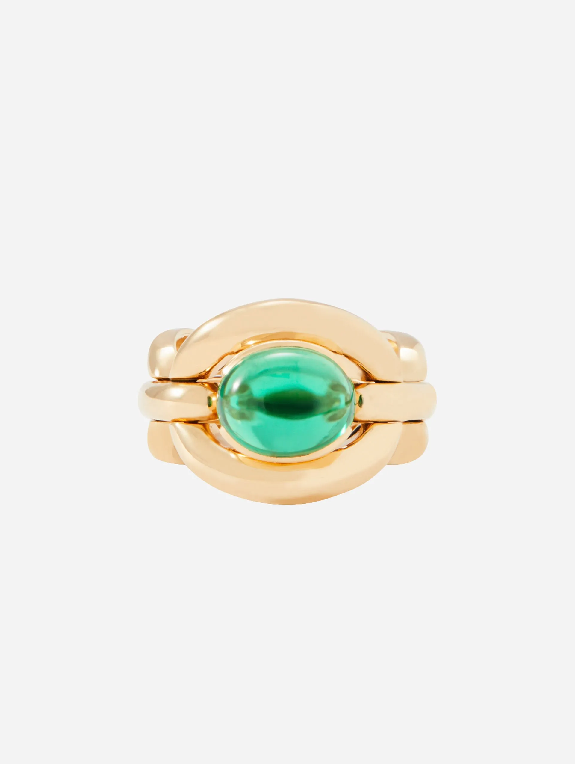 Catena Cabochon Emerald Ring