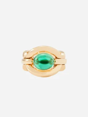 Catena Cabochon Emerald Ring