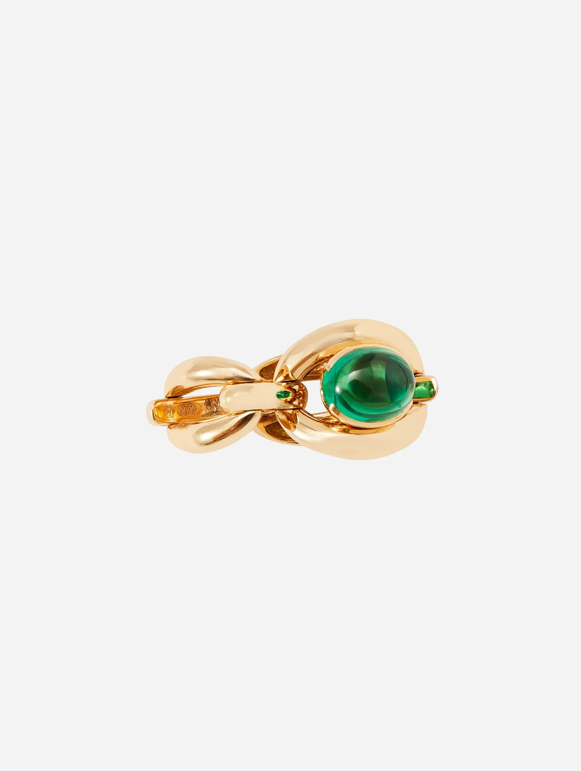 Catena Cabochon Emerald Ring