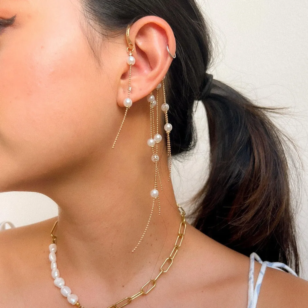 Chandelier Pearls Ear Cuff