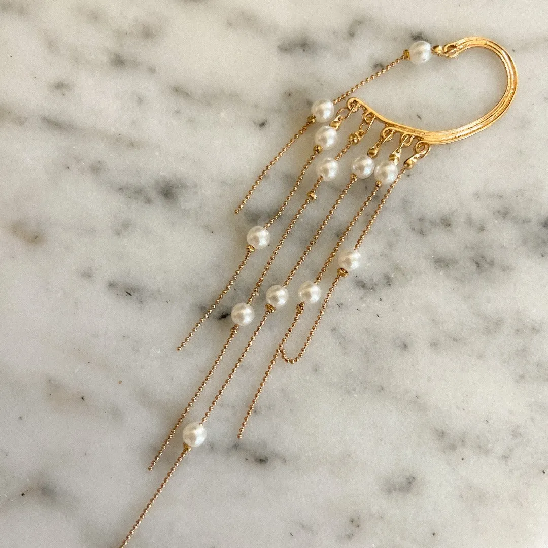 Chandelier Pearls Ear Cuff