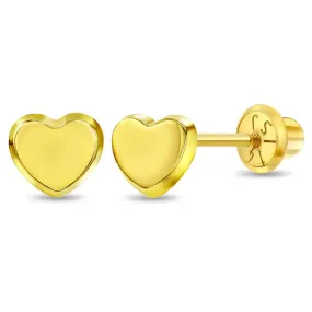 Children's 14k Yellow Gold Polished Heart Stud Earrings