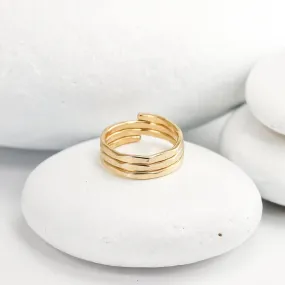 Coiled Ring in Gold or Silver