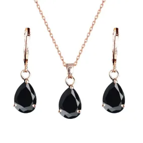 Crystal Necklace & Earrings Fashion Jewelry Set