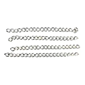 Curb Chain 2mm x 3mm Silver Plated Iron Alloy Chain approx. 35mm / 1.5 / 1 1/2 10pcs