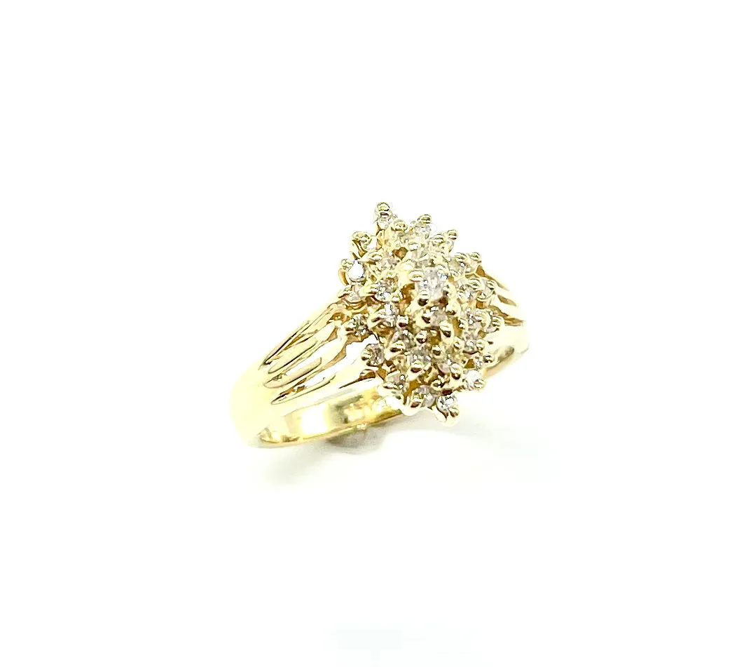 Diamond Cluster Ring