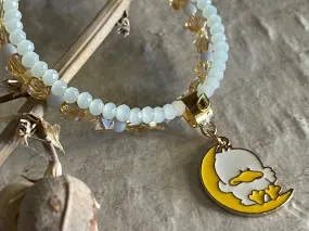 Duck Memory Wire Wrap Bracelet