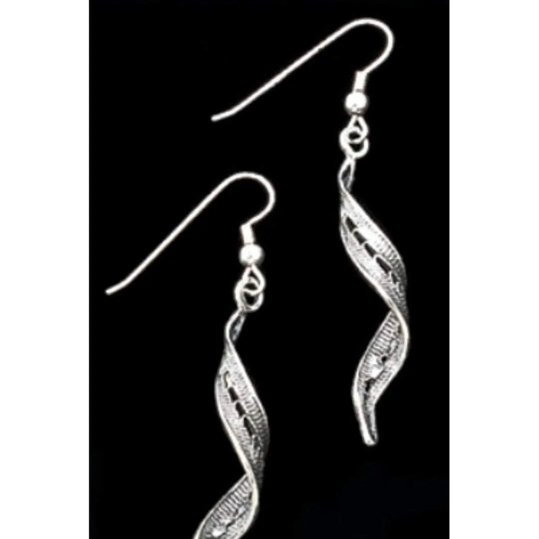 Earrings sterling silver 925 spiral design / earrings for woman