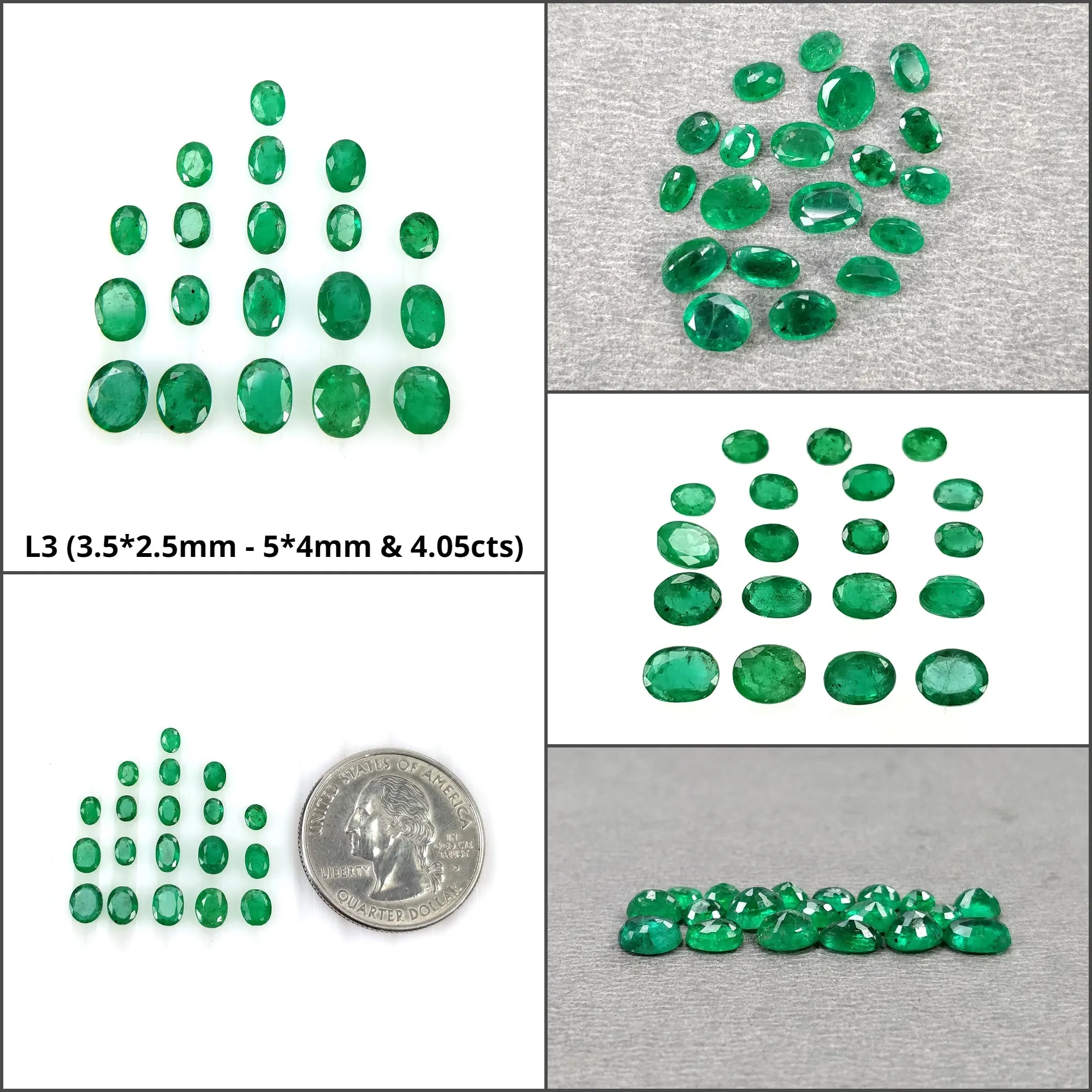 Emerald Gemstone Normal Cut : Natural Untreated Unheated Green Emerald Oval Shape Lots For Jewelry