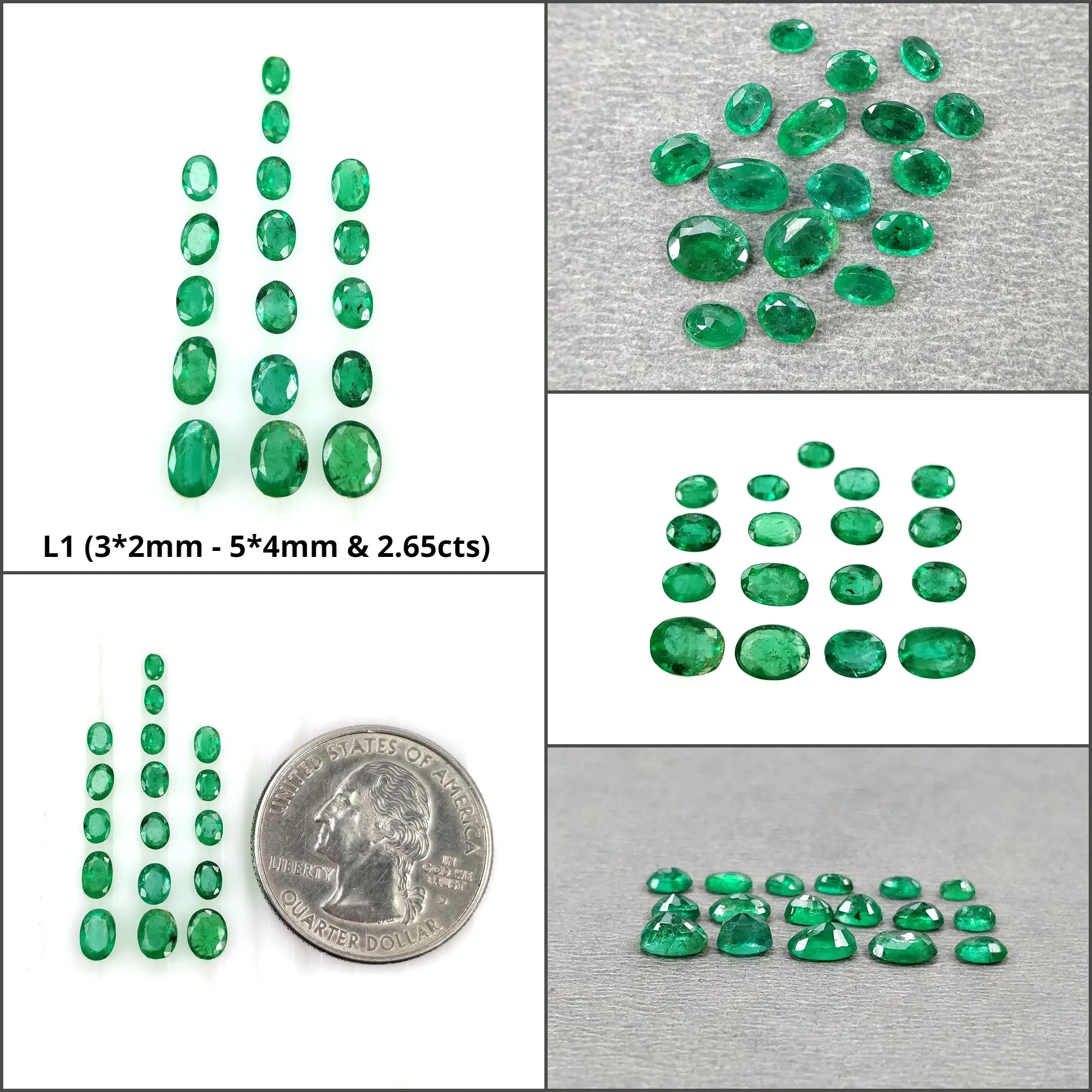 Emerald Gemstone Normal Cut : Natural Untreated Unheated Green Emerald Oval Shape Lots For Jewelry