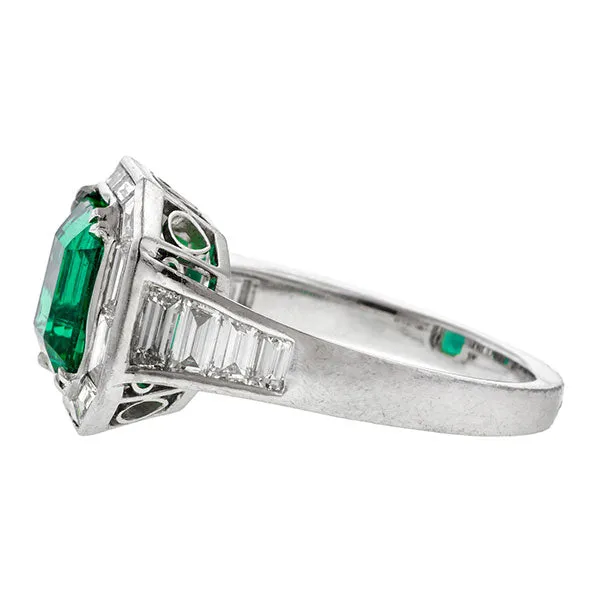 Estate Tiffany & Co. Emerald & Diamond Ring