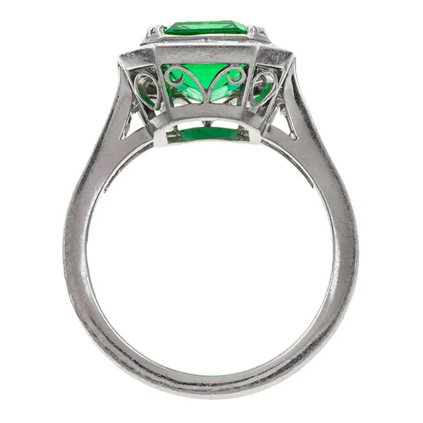 Estate Tiffany & Co. Emerald & Diamond Ring