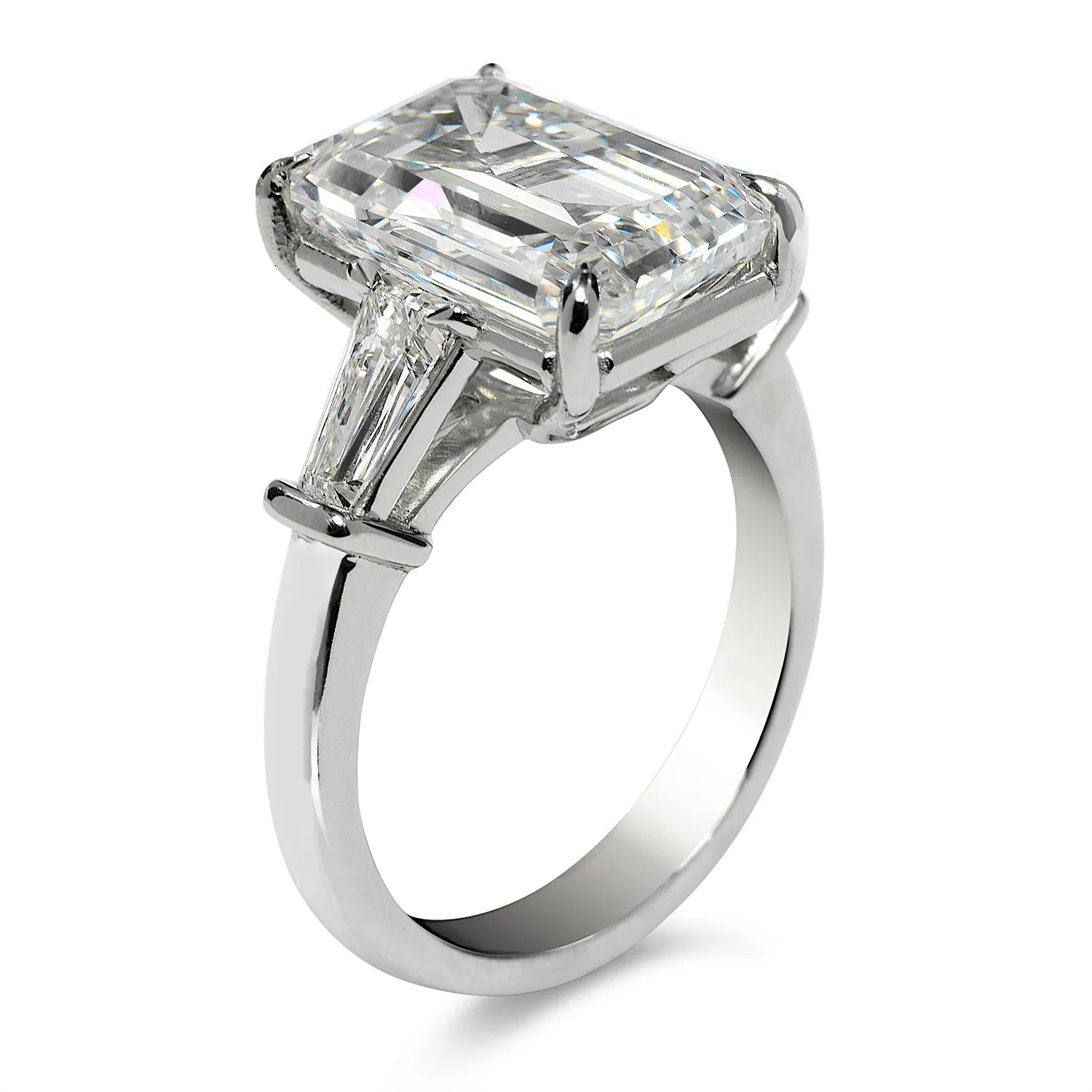 EVY 7 CARAT EMERALD CUT F COLOR INTERNALLY FLAWLESS CLARITY DIAMOND ENGAGEMENT RING PLATINUM GIA CERTIFIED 6 CT F IF BY MIKE NEKTA